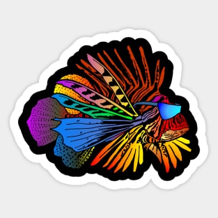 Color Burst Zebrafish Tropical Scuba Fish Stencil Sticker